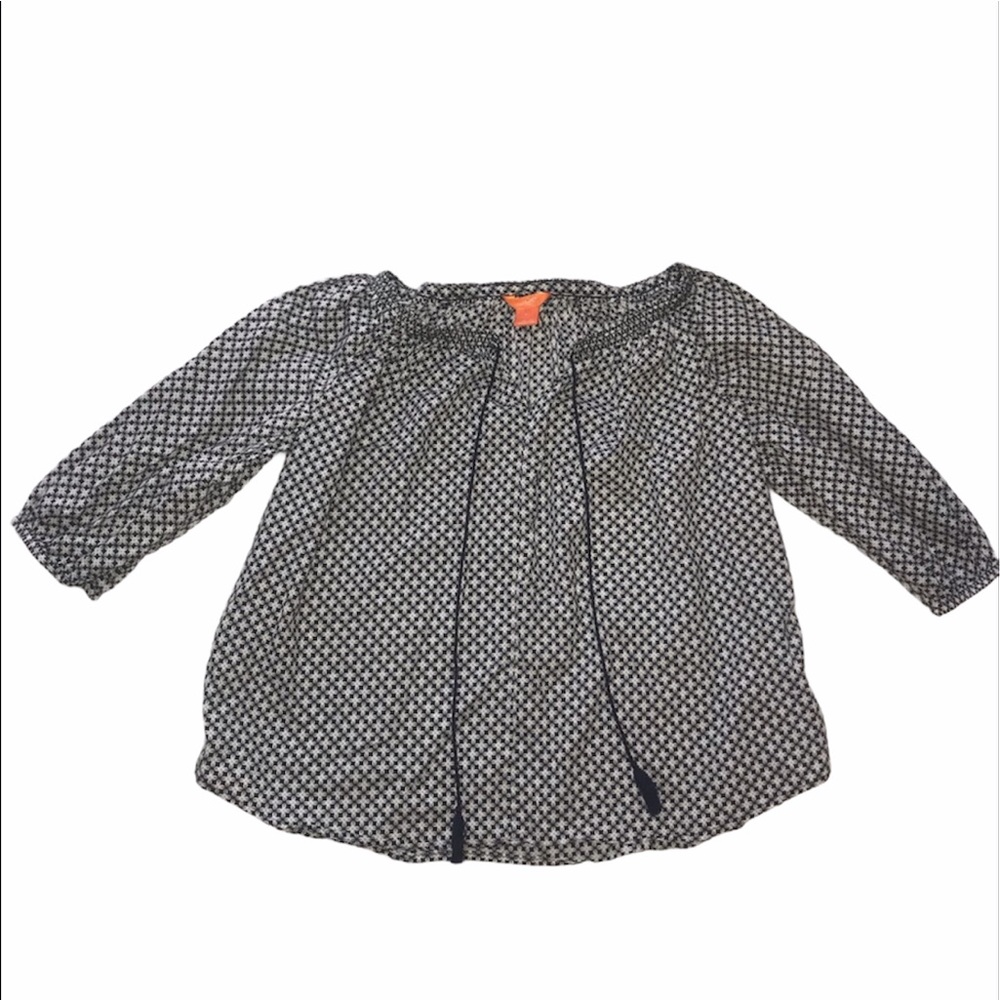 🎉 Joe Fresh small blue white floral pattern blouse